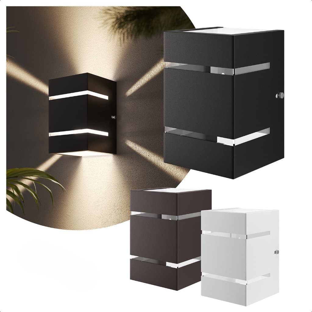 Kit 20 Arandelas Catarina 10cm 2 Fachos e Frisos em Alumínio Parede Externa Interna - T&T Iluminação