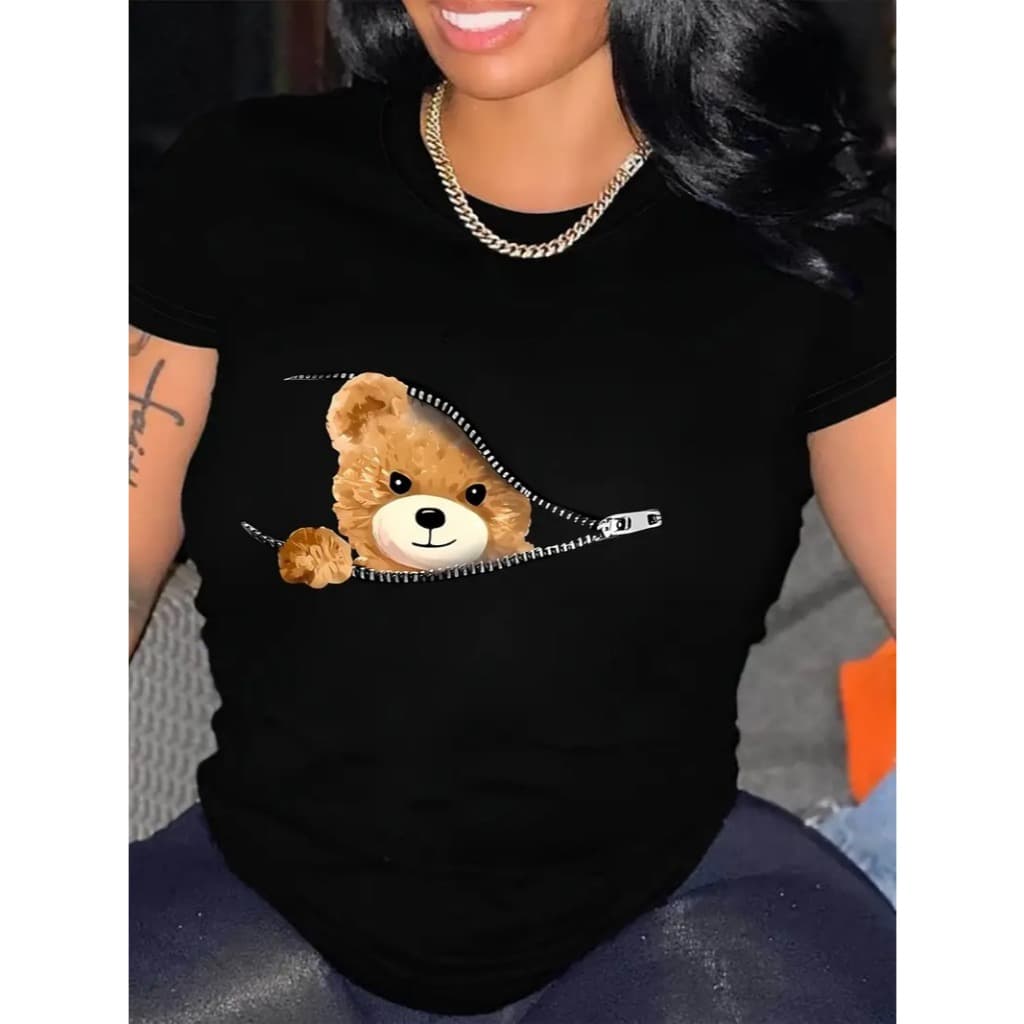 Camiseta Estampada T-Shirt Feminina Algodão Camisa Unissex Regular