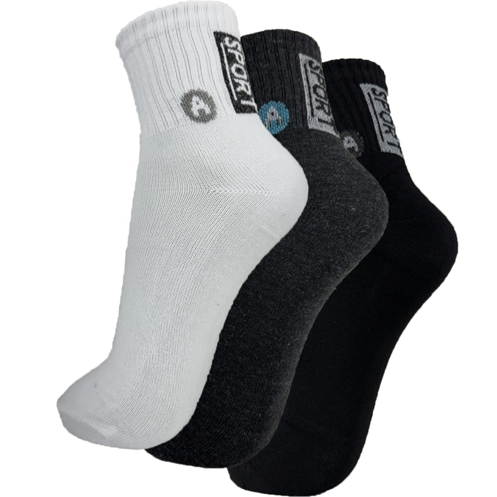 Kit 3 pares de meias cano curto sport original