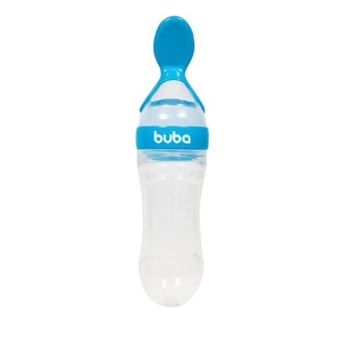 Colher Dosadora Buba em Silicone Menino Azul – Livre de BPA – Introdução Alimentar Bebê