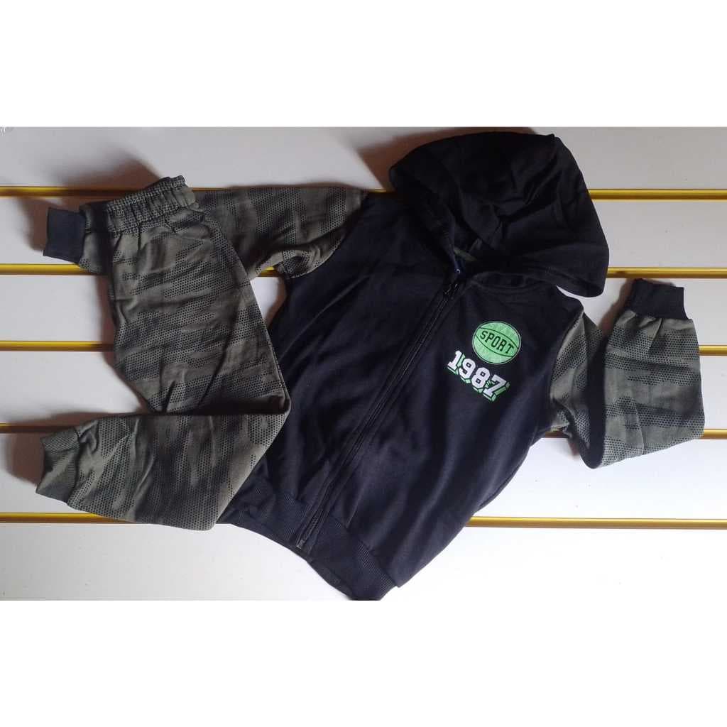 Conjunto moletom com jaqueta co  infantil menino criança tamanhos 4,6,8,10