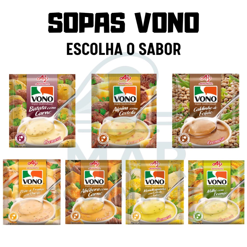 Sopa Vono Escolha O Sabor - Caixa Com 23 Unidades - Ajinomoto