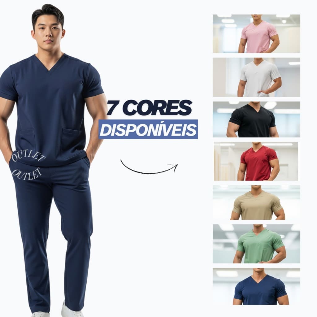 Pijama Cirúrgico Masculino Centro Cirúrgico Bloco Scrub Hospitalar Ph