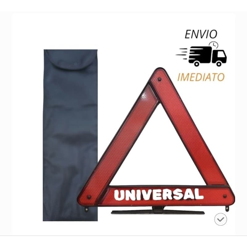 Triângulo Sinalização Universal Segurança Automotivo, Capa ou Kit Triângulo Universal + Capa.