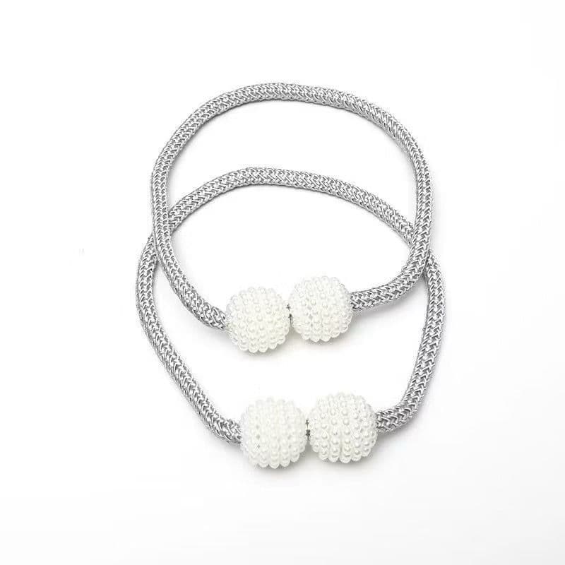 kit com 2 Amarrador de Cortina com Bola Magnética — Fivela de Retenção,Tira Decorativa para Cortinas de Sala e Quarto