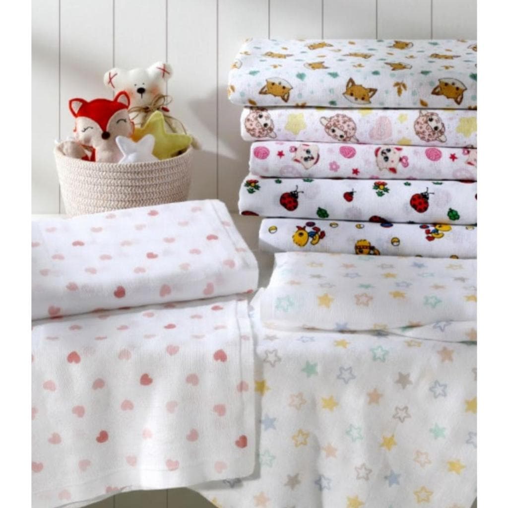 Tecido Fralda 100% Algodão Estampada 70x70cm Delicada Macia Enxoval Bebê Marca Döhler - 1 Unidade