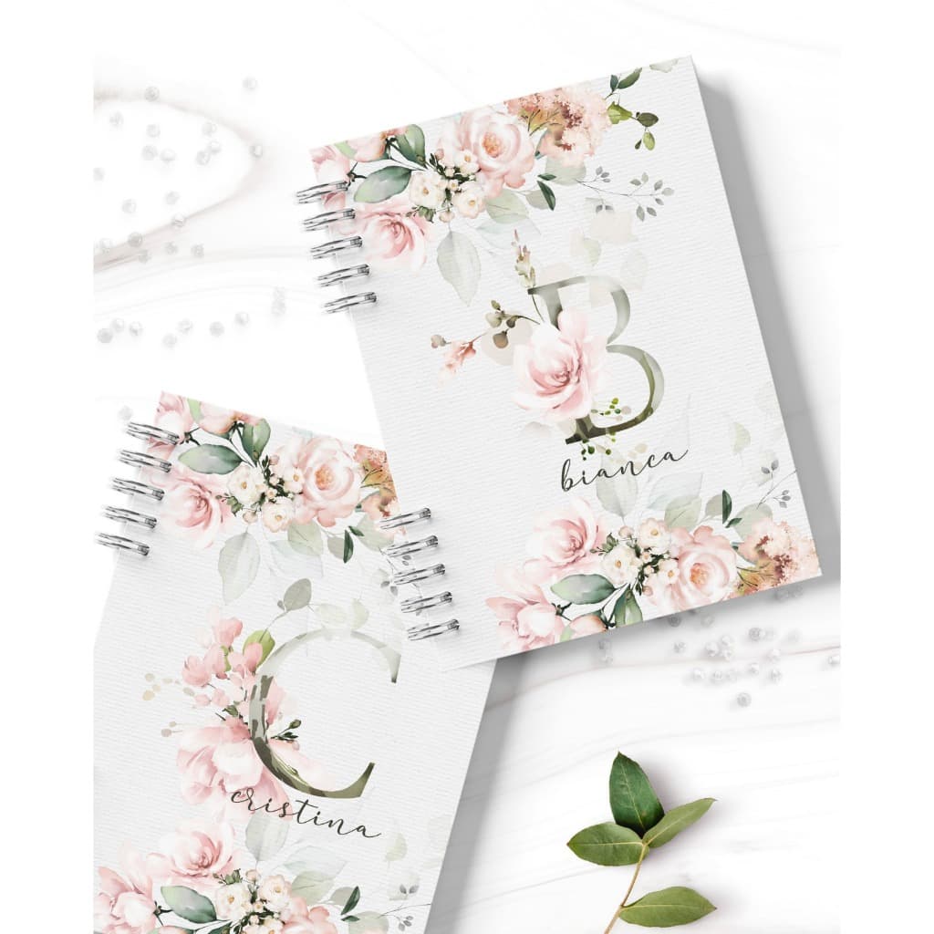 CADERNO ALFABETO FLORAL