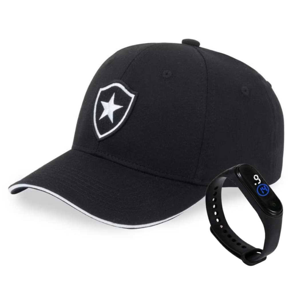 Boné Botafogo aba curva bordado