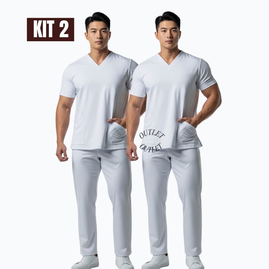 Kit 2 Pijama Cirúrgico Scrub Hospitalar Masculino Médico-ph