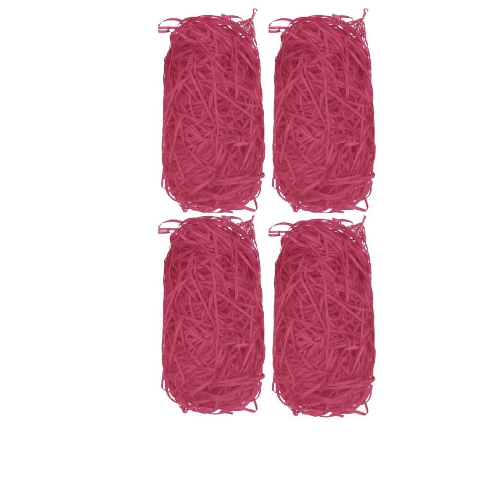 PALHA COLORIDA P/ DECORAÇÃO KIT COM 4 PACOTES DE 40 gr ROSA/PINK