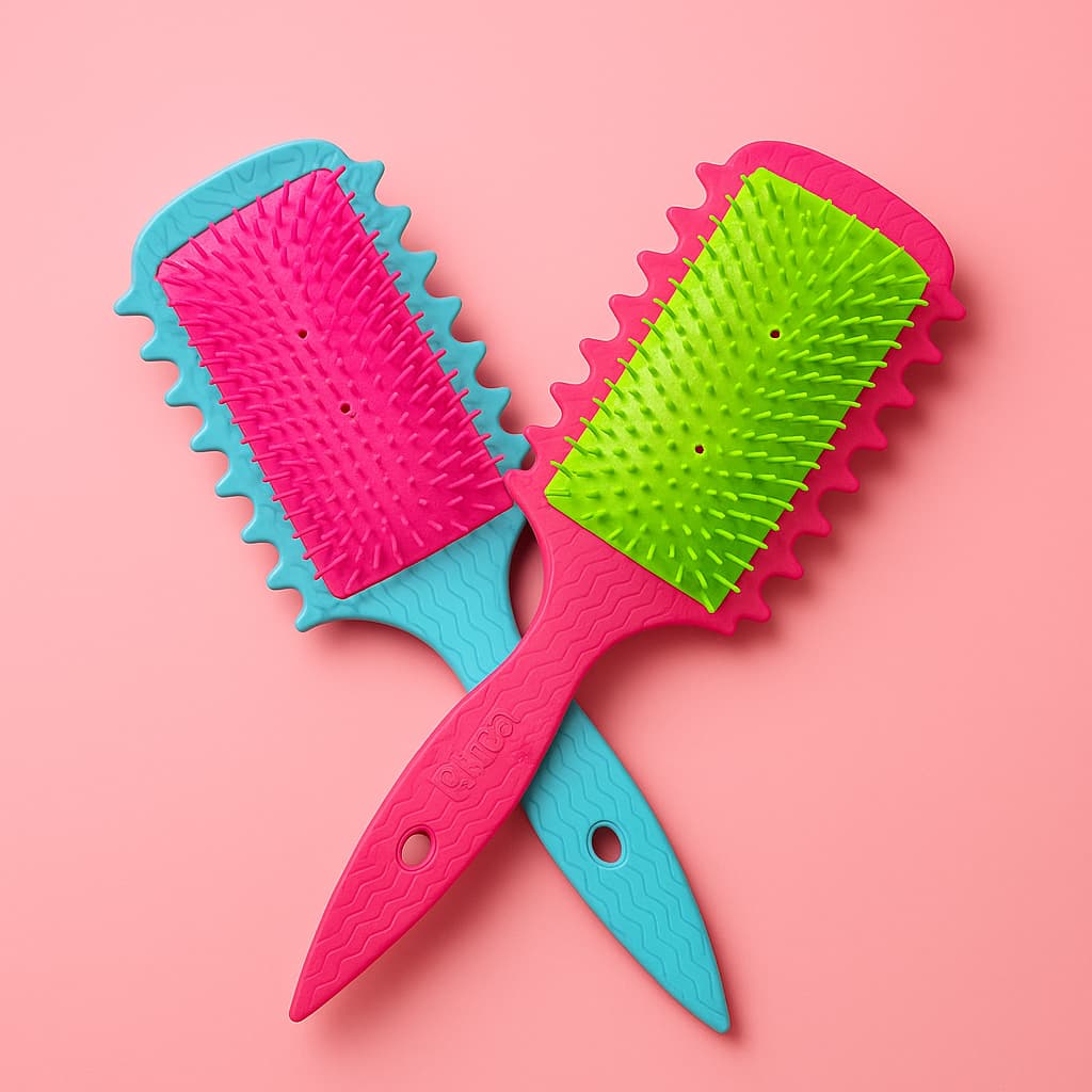 ESCOVA RICCA FLEX FITA CURL ROSA AZUL