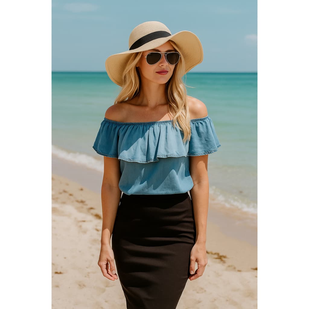 BLUSA FEMININA CIGANINHA MODAL LISA OMBRO A OMBRO ELEGANTE