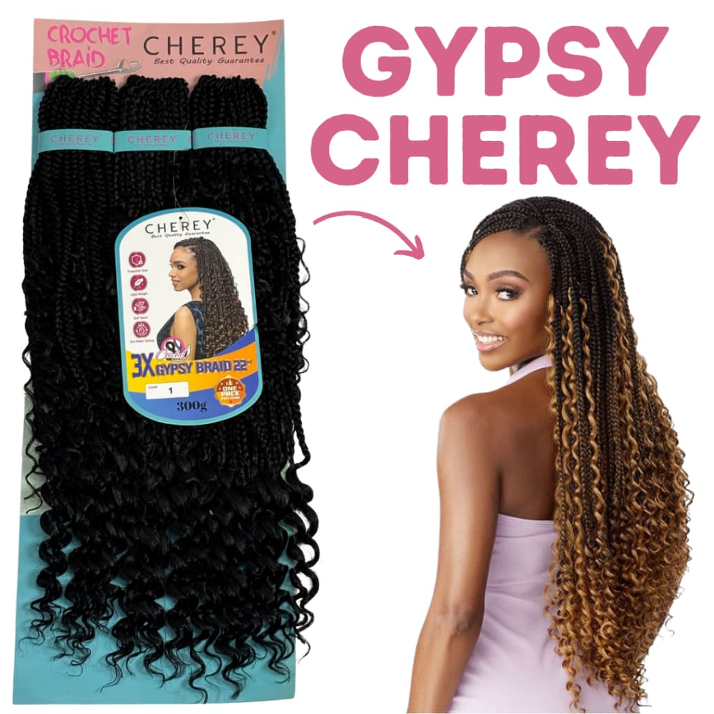 Cabelo Cacheado 3x Gypsy Braid Boho Box 55cm 300g Cherey  Lançamento