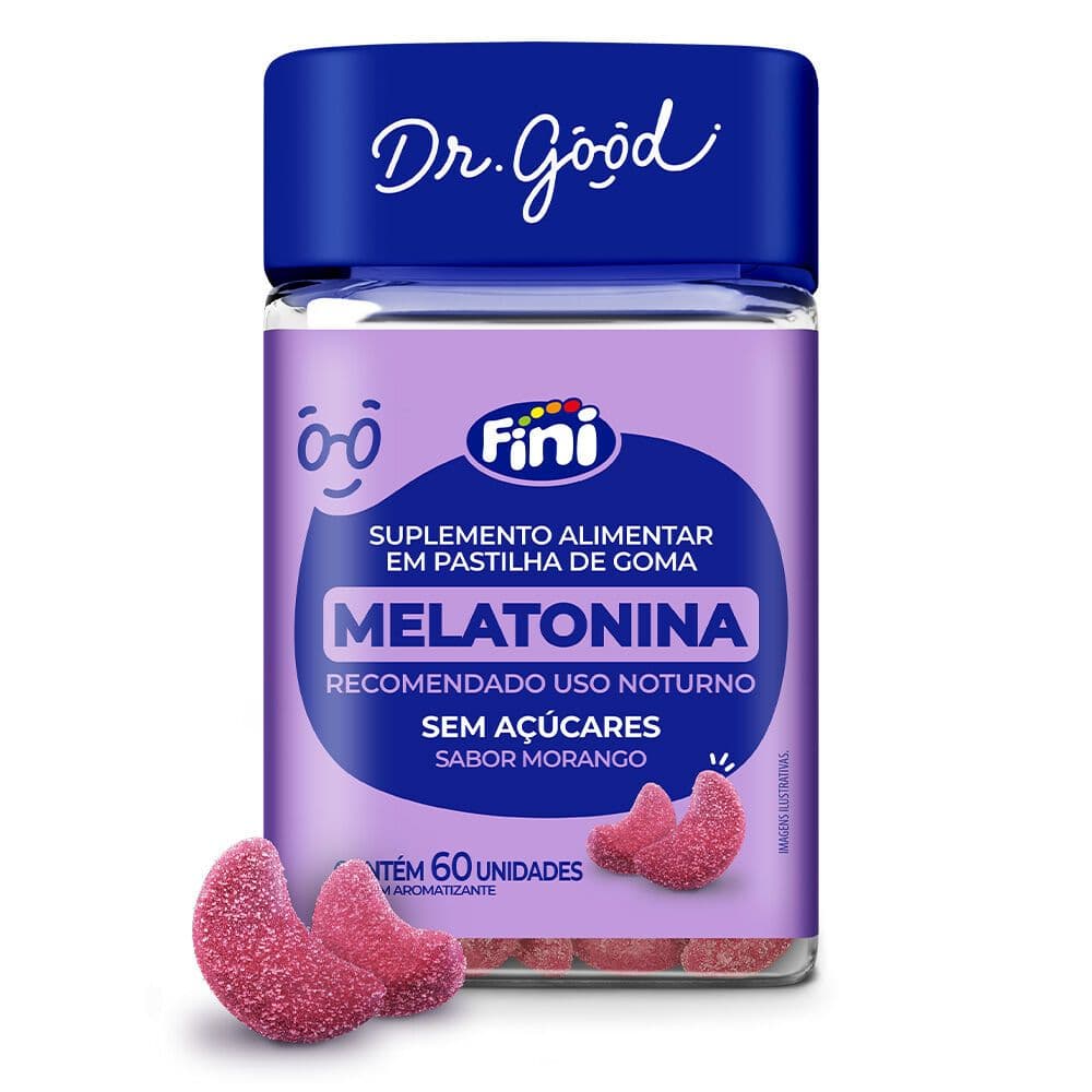 MELATONINA FINI SABOR MORANGO C/60UN DR GOOD