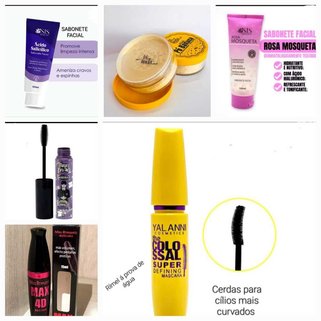 Pó Banana + Máscara de Cílios à Prova d’Água + Sabonete Facial | Make Essencial