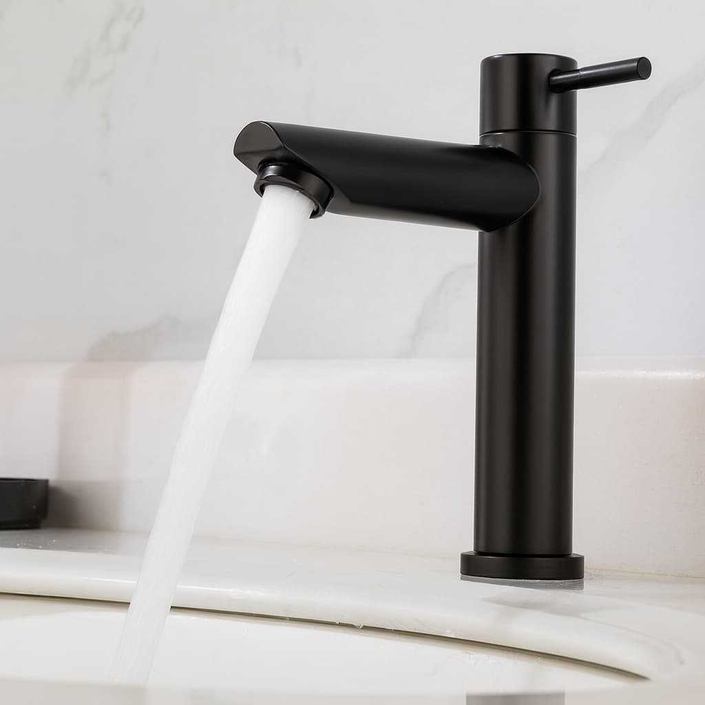 Torneira Preta de Bancada para Lavatório  Design Moderno