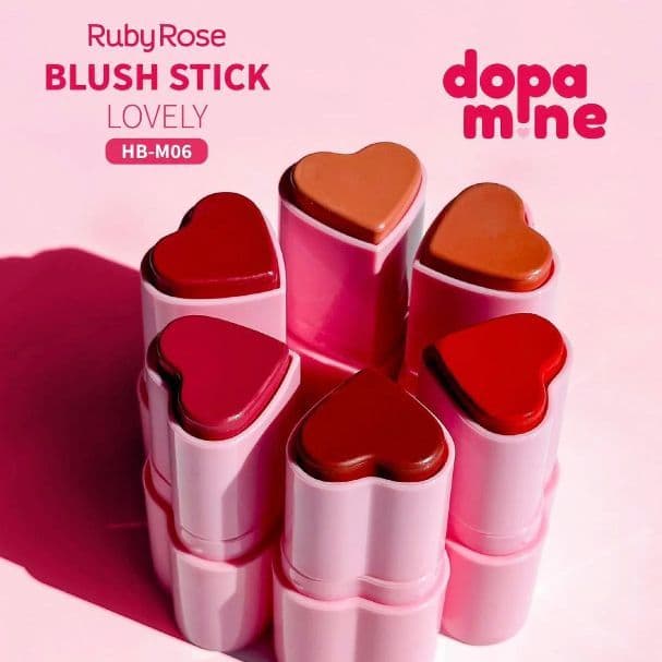 LANÇAMENTO Blush Stick Lovely Dopamine Ruby Rose novidade