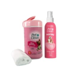 Perfume para Cachorro e Gatos Pet Clean Cães 120ml + lenço umidecido pet
