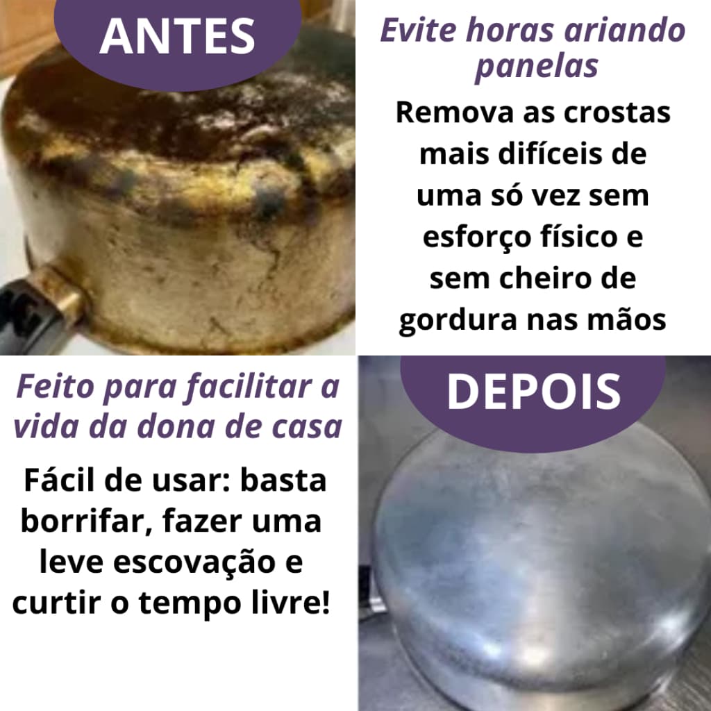 Limpa Panela Limpa Alumínio Limpador de Alumínio 1L limpa Panelas e da Brilho 2 em 1