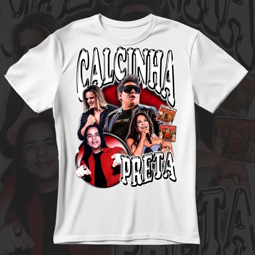 Camiseta Camisa  Blusa Calcinha Preta Unissex Malha Premium 100% Algodao