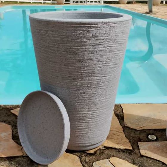 Vaso de Planta Decorativo N1 Lux Modelo Escovado Com prato
