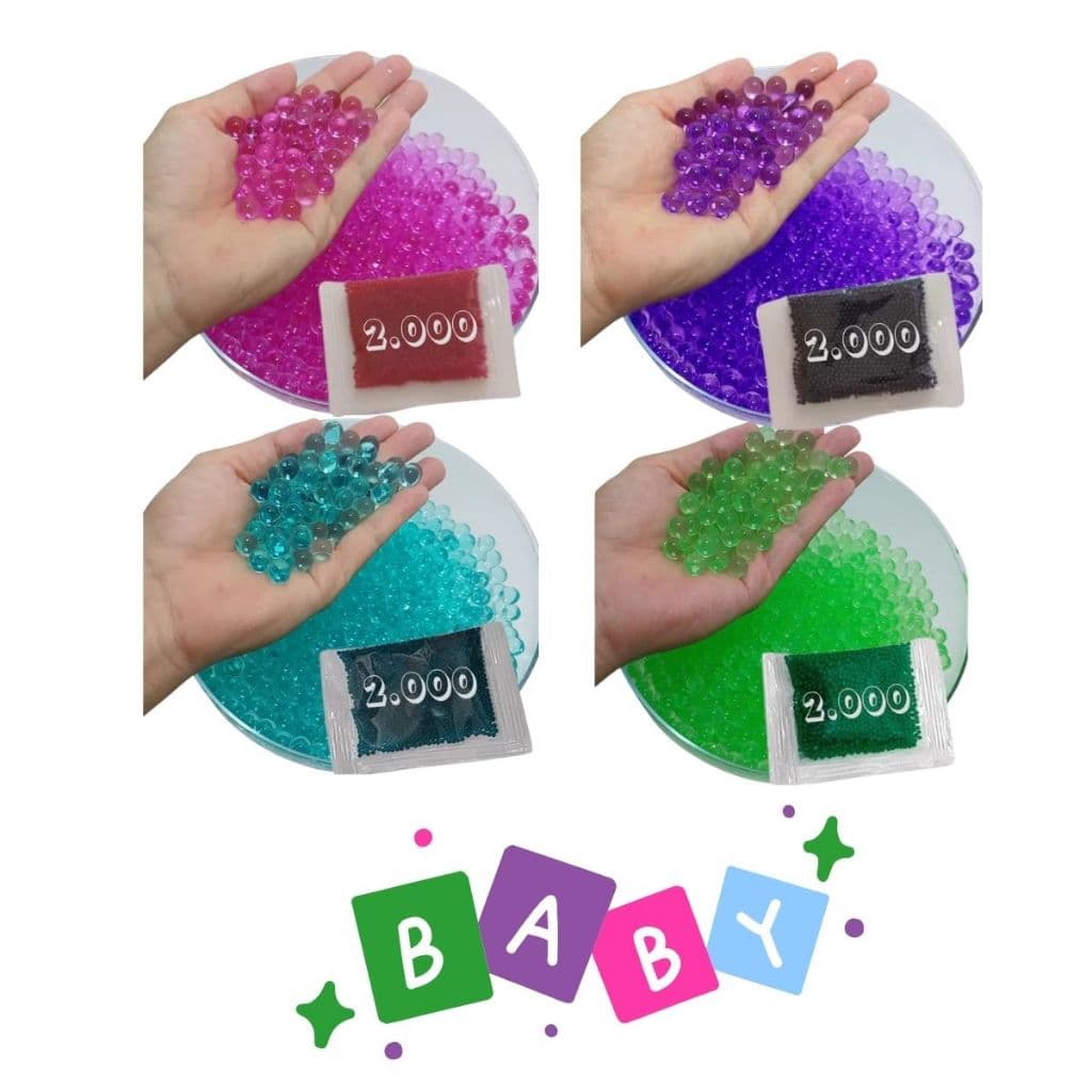 Bolinhas de Gel 2mm para Decoração de Chá Revelação Rosa e Azul – 20g