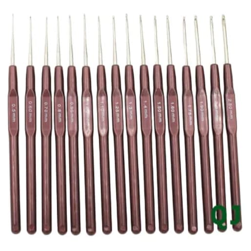 Kit De Agulhas De Crochê Com 16 Unidade Kit Completo