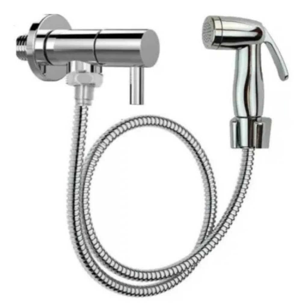 Ducha Higiênica de ABS Cromado Premium Completa Resistente