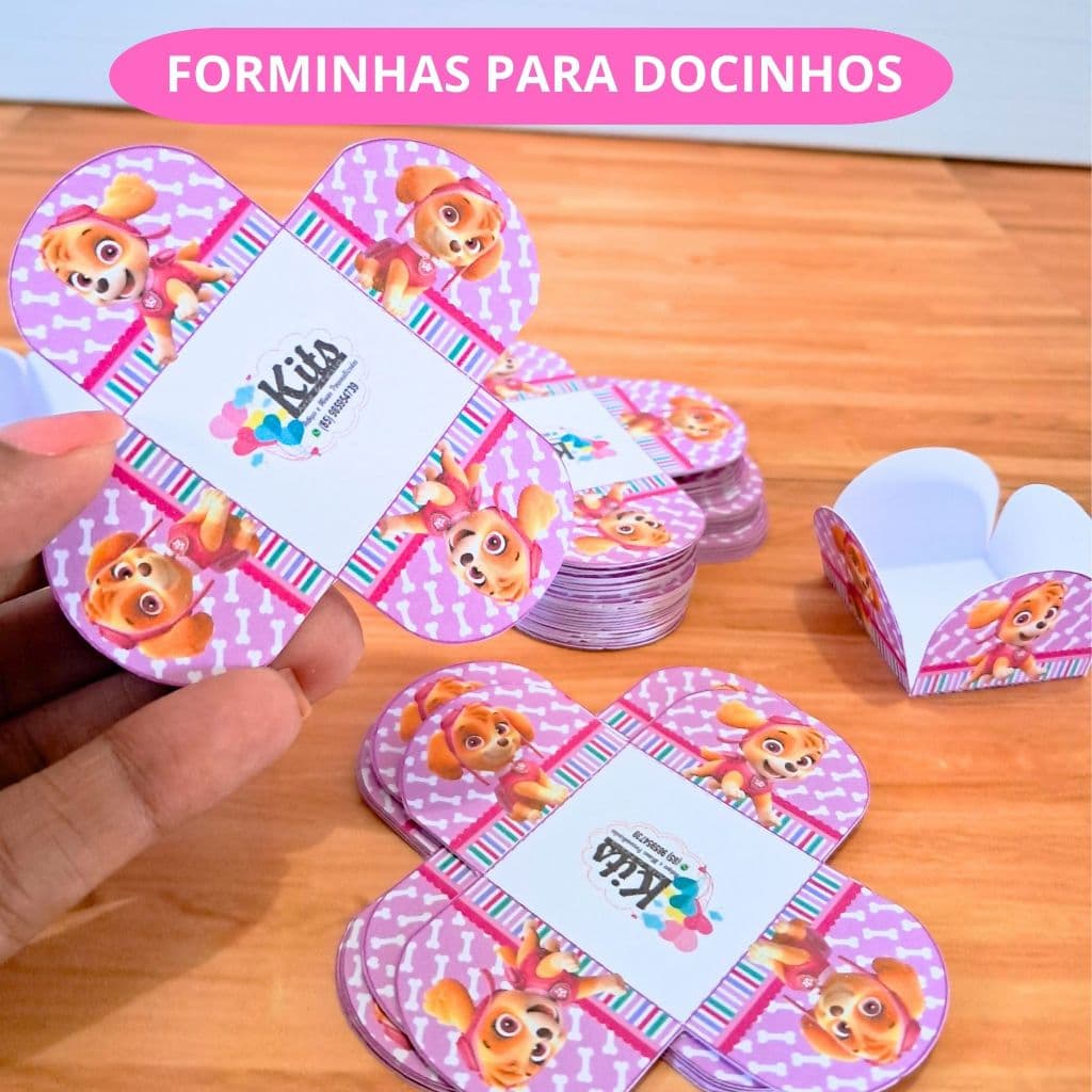 Forminhas 4 Pétalas da Skye , Forminhas da skye, Forminhas de docinho da skye, Forminhas de doces Skye