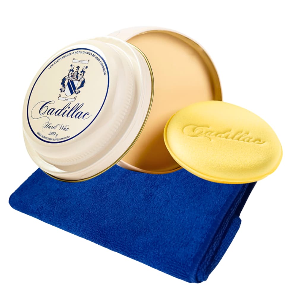 Cera de Carnauba Hard Wax Cadillac + Flanela Pano de Microfibra