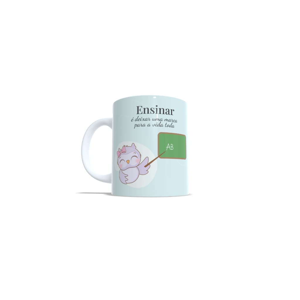 Caneca Dia Dos Professores Personalizada Com Nome -Tema Corujinha