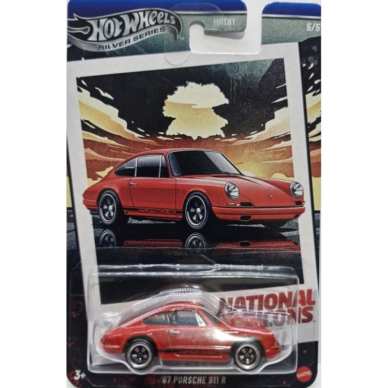 Carrinho Hotwheels 67 PORSCHE 911 R SILVER SERIES