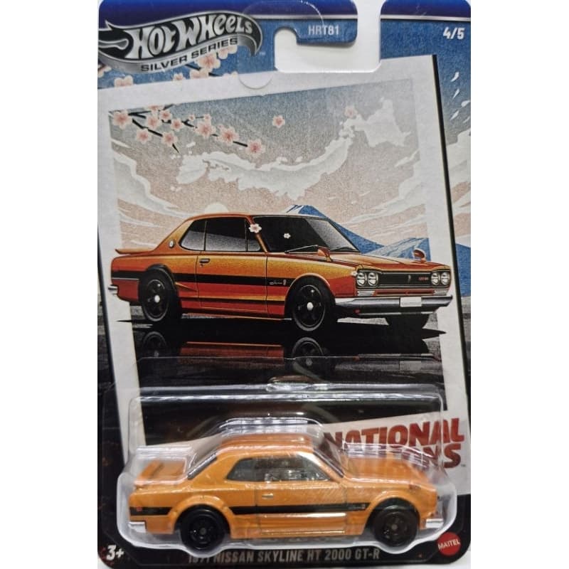 Carrinho hotwheels 1971 NISSAN SKYLINE HT 2000 GTR SILVER SERIES