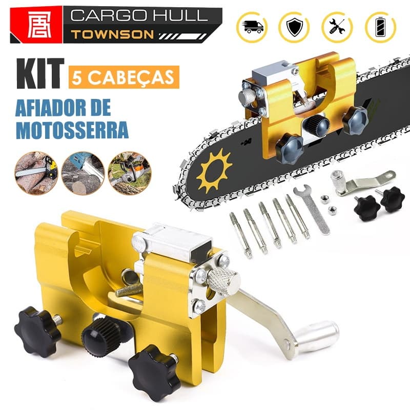 Kit Afiador De Motosserra 5 Cabeças Para Moto-serras Profissional Portátil/Ferramenta Para/Afiar Corrente