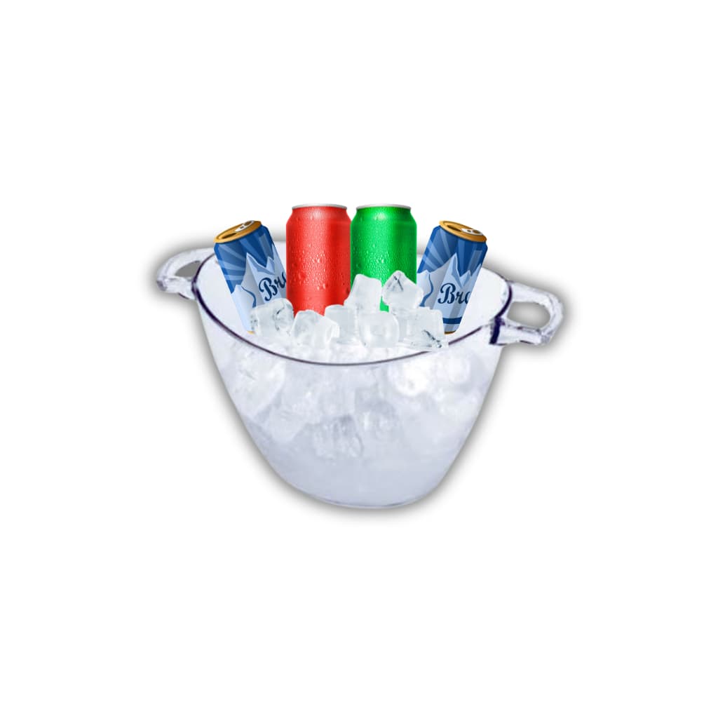 Balde De Gelo Acrilico Cristal 5 Litros Balde De Gelo Festas Champanheira