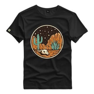 Camisa Estampada 100% Algodão Camiseta Blusa deserto Country - 72