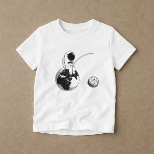 Camiseta Infantil World Artronauta Camisa Algodão Varias Cores