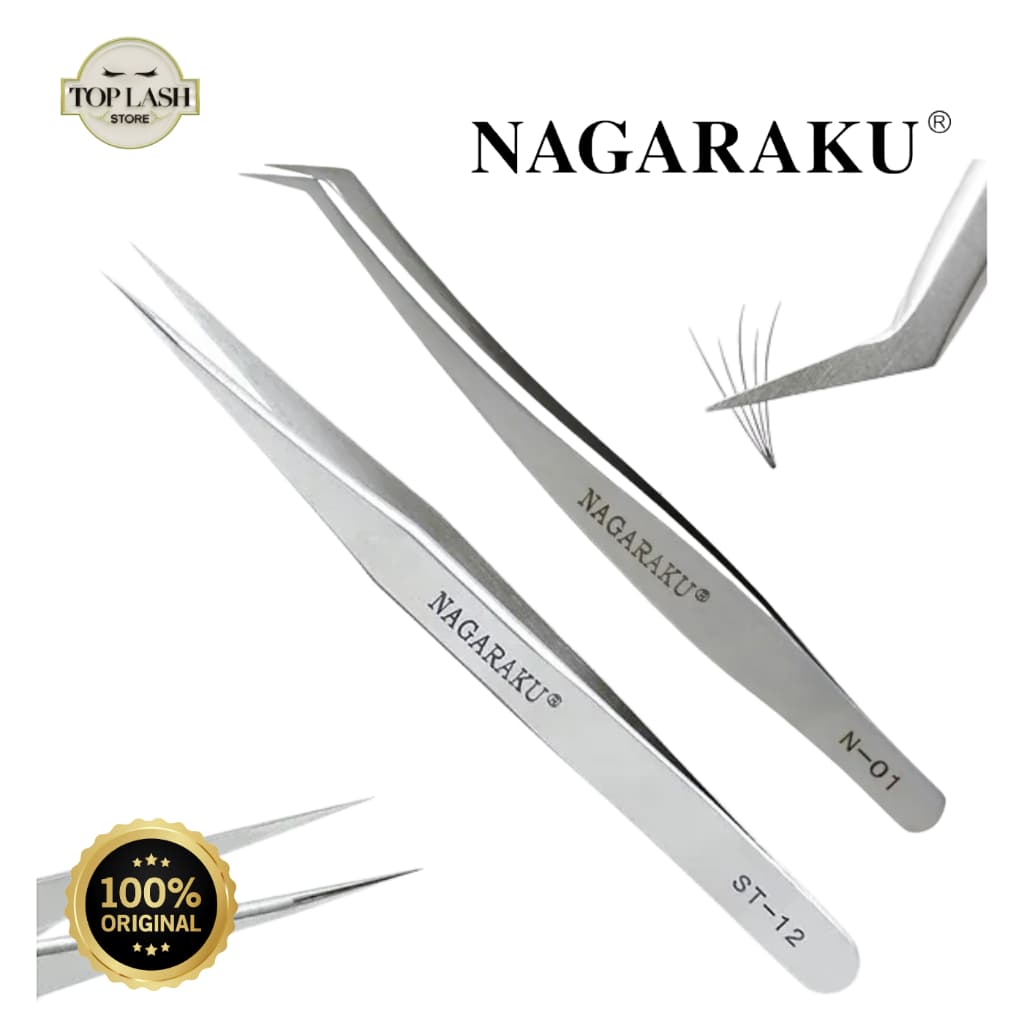 Kit De Pinças Nagaraku para Extensão de Cílios Fio a Fio e Volume Russo | Original