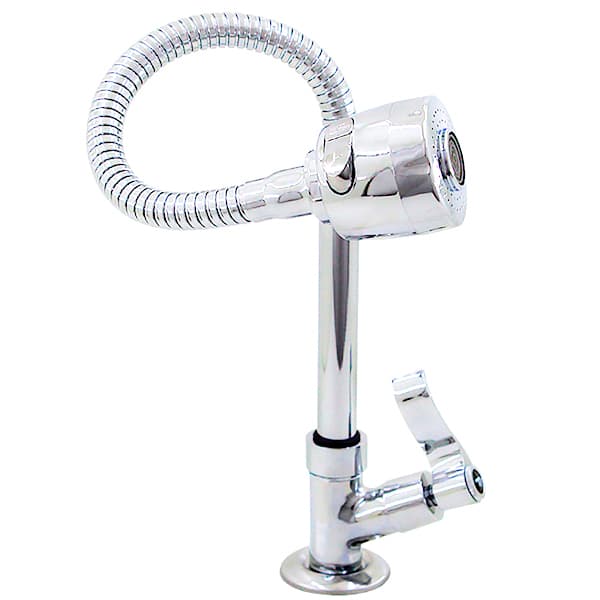Torneira Cozinha METAL Bancada Tubo Flexível Duplo Jato Chuveirinho
