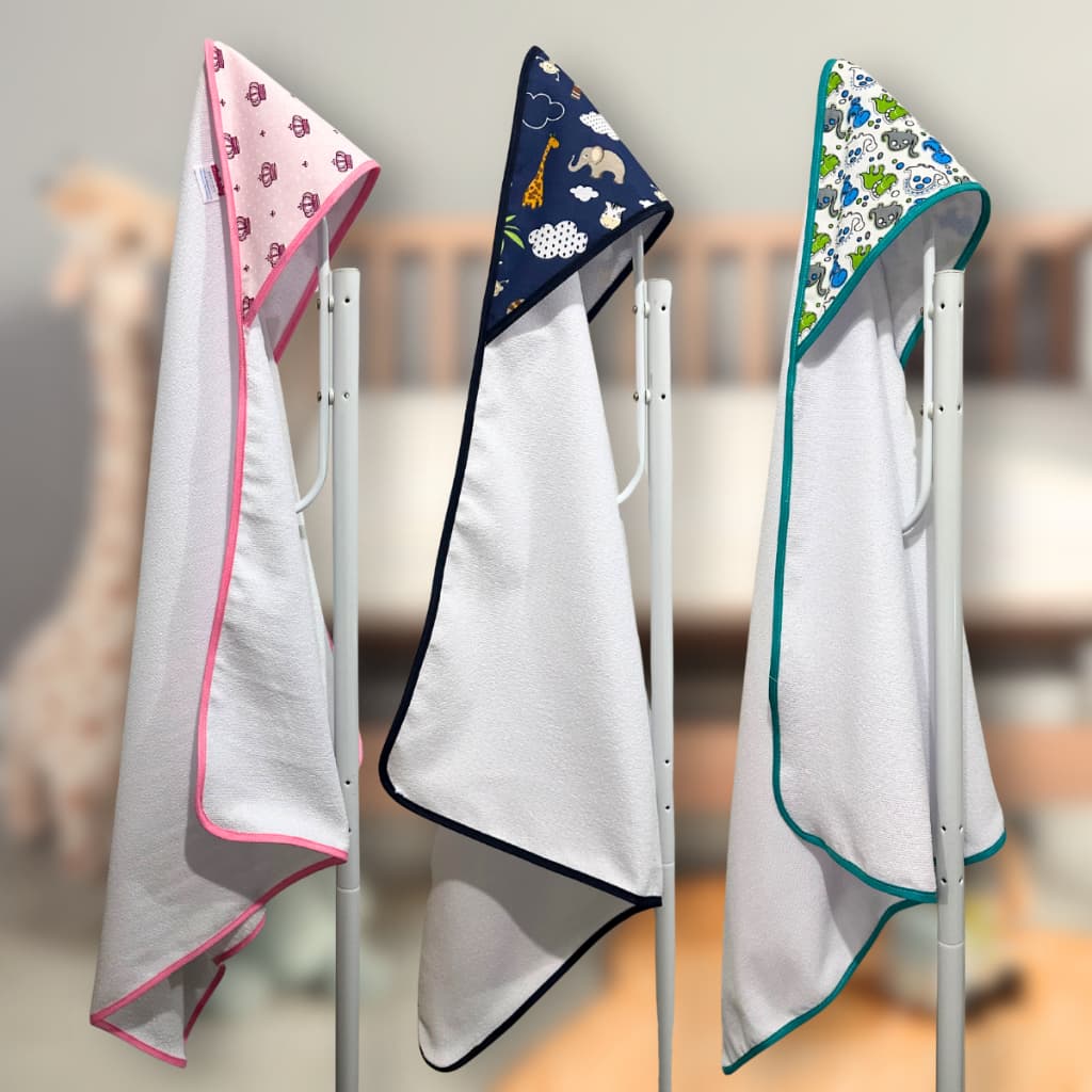 Toalha de Banho para bebê com capuz Estampado LANÇAMENTO