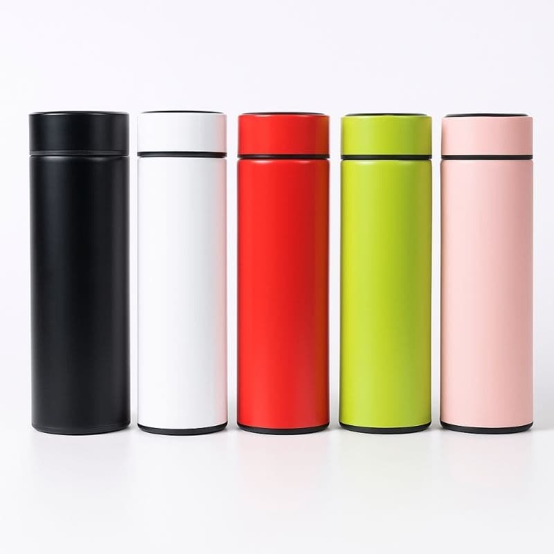 Garrafa Térmica com Aço Inox e Termômetro Led Digital 500ml