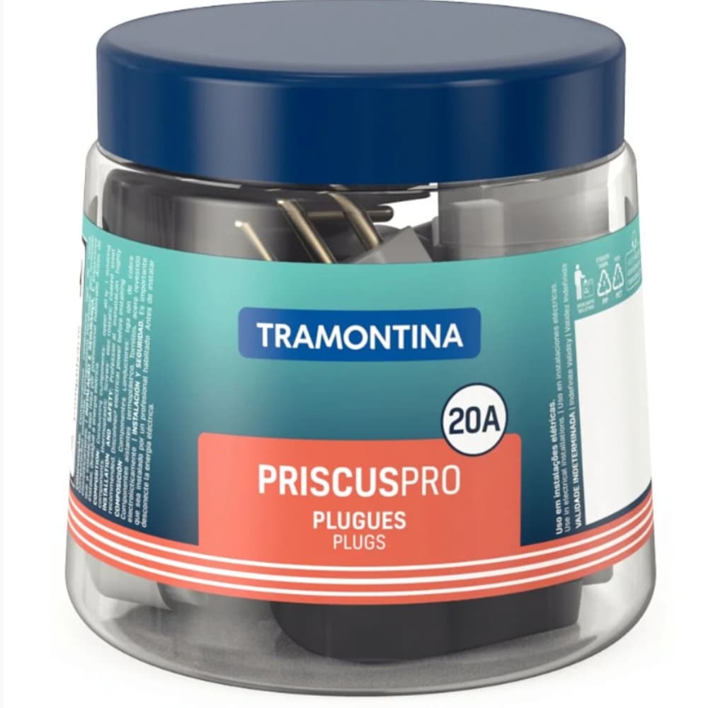 Pote 14 Plugue Angular 20A/250V Triangular Tramontina