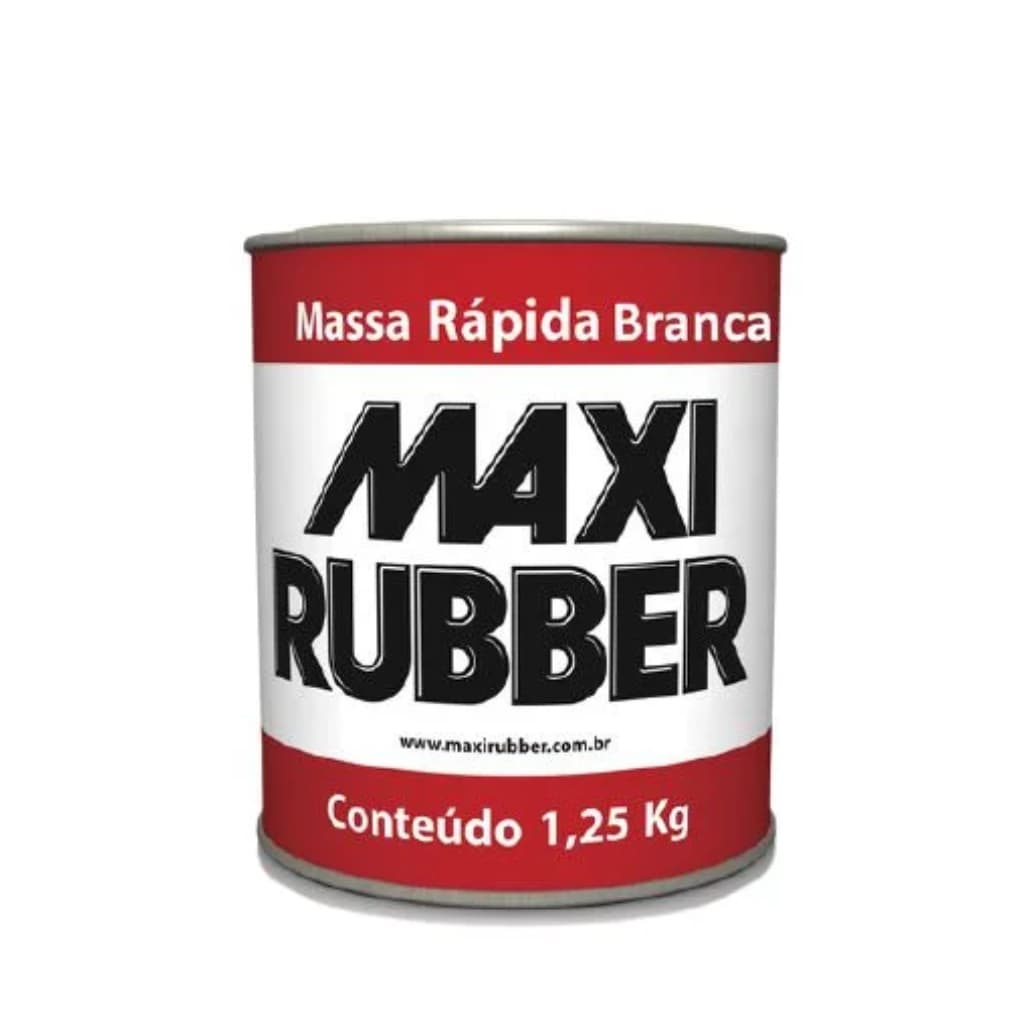 Massa Rápida Branca 1,25kg - Maxi Rubber