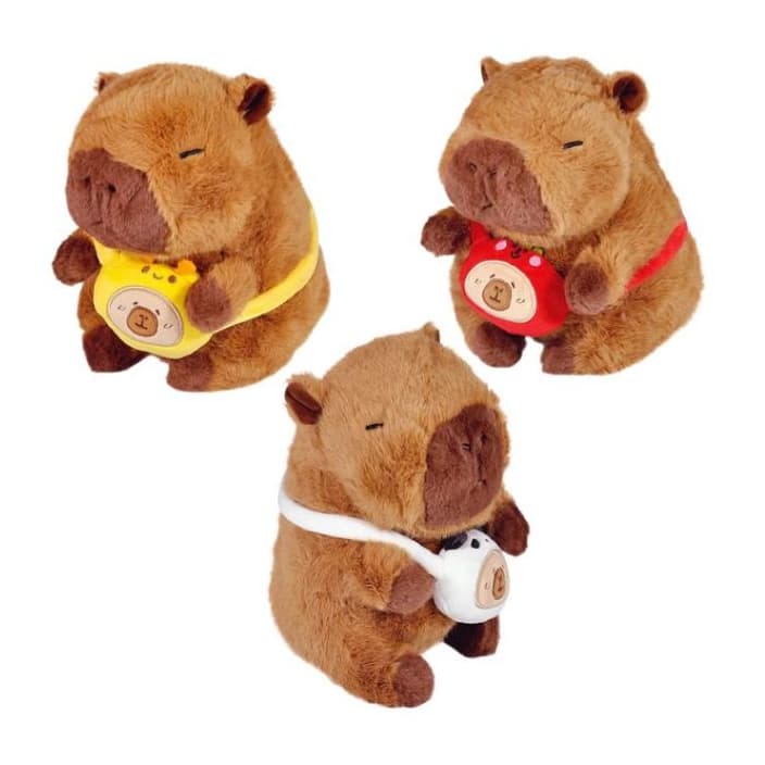 Pelúcia Capivara Fofa C/ Bolsinha 22cm - CAA Toys