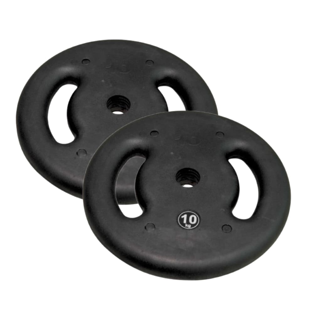 Anilha de Musculação Par 10kg Injetada Emborrachada Preto Treino Casa Academia
