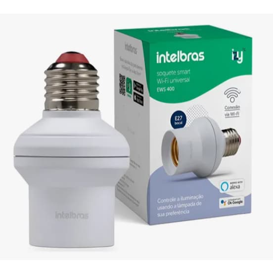 BOCAL SOQUETE SMART INTELIGENTE INTELBRAS E27 EWS 400 ALEXA E GOOGLE HOME