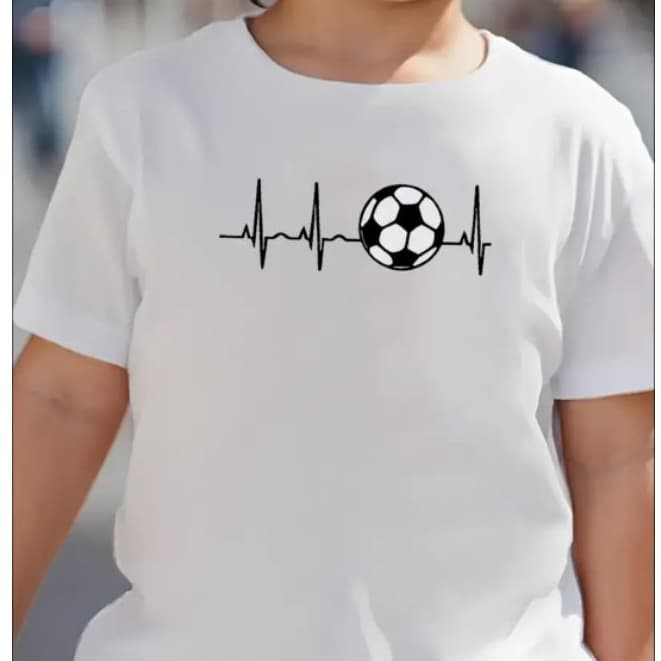 Camiseta camisa blusa Infantil BATIMENTOS BOLA 100% Algodão