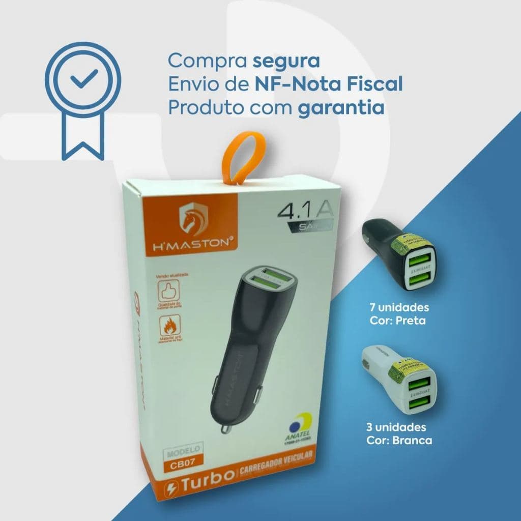 Carregador Veicular Turbo 4.1a 2 Usb