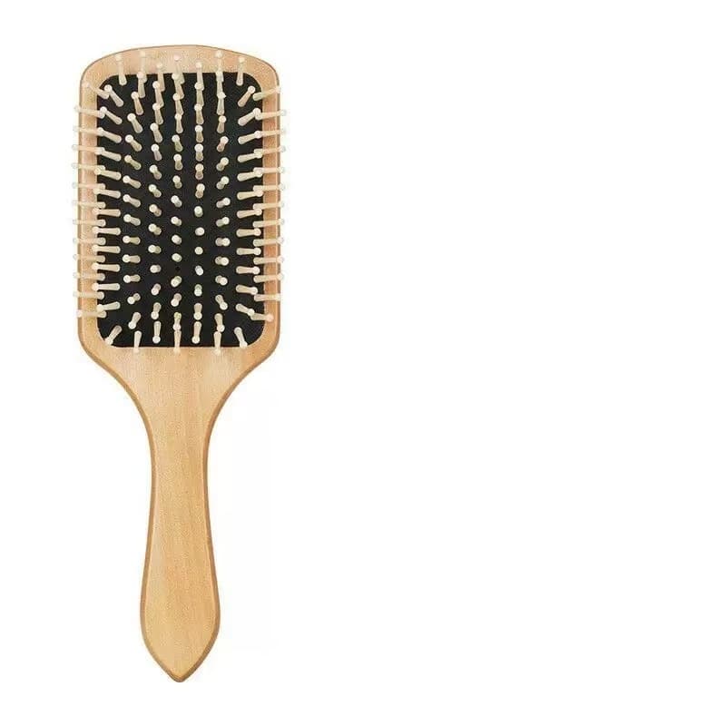 Escova de Cabelo de Bambu Natureza Antiestática de Madeira Couro Cabeludo