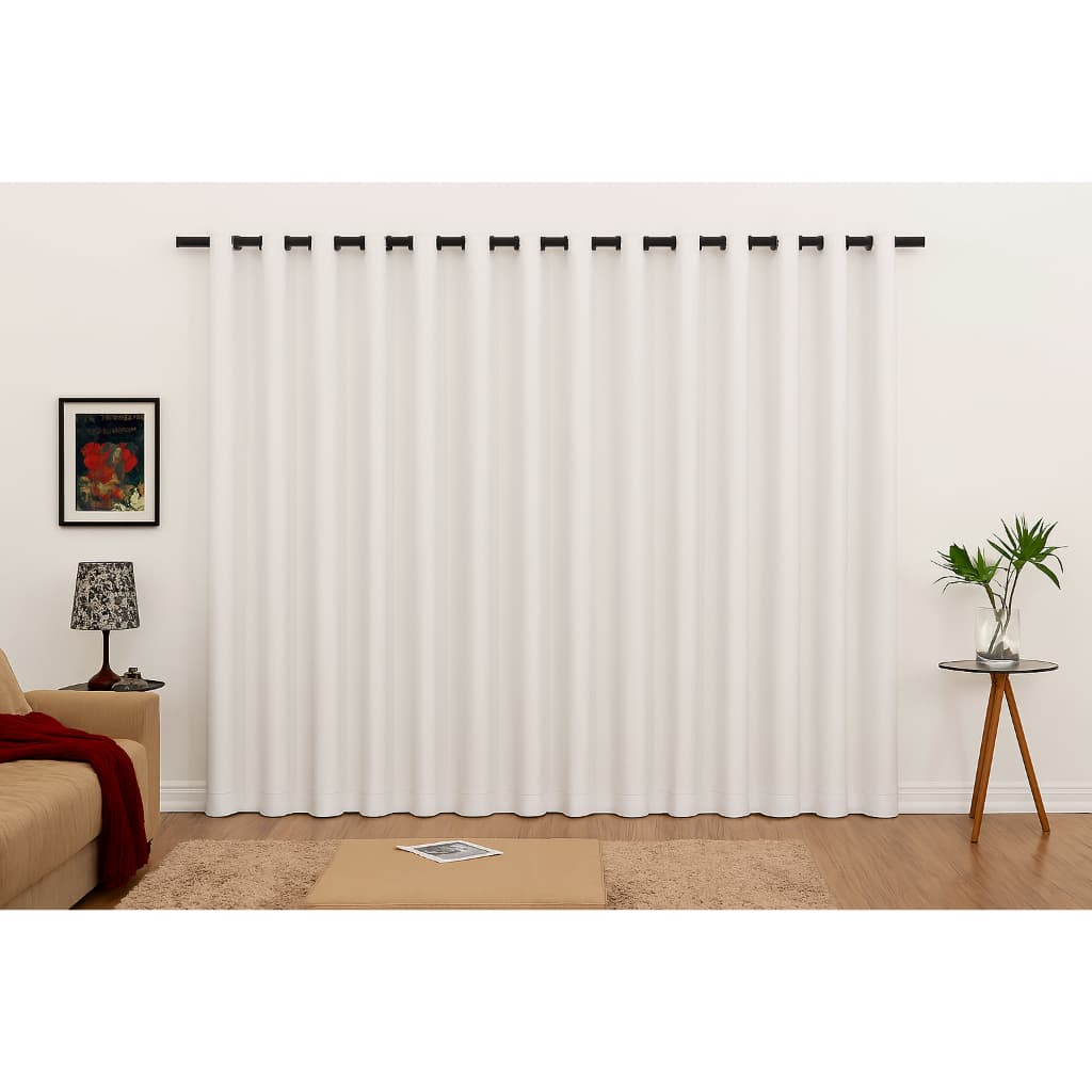 Cortinas Branca Quarto Sala Oxford 4,00 x 2,50m e 6,00 x 2,50m